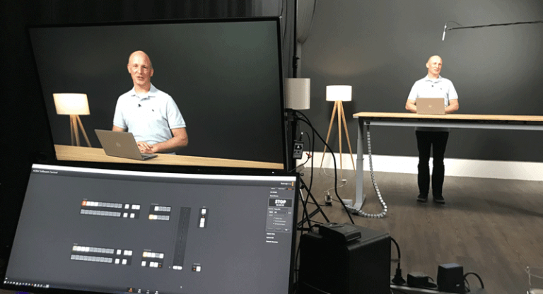 Martin bei Aufnahmen zum Heise-Video