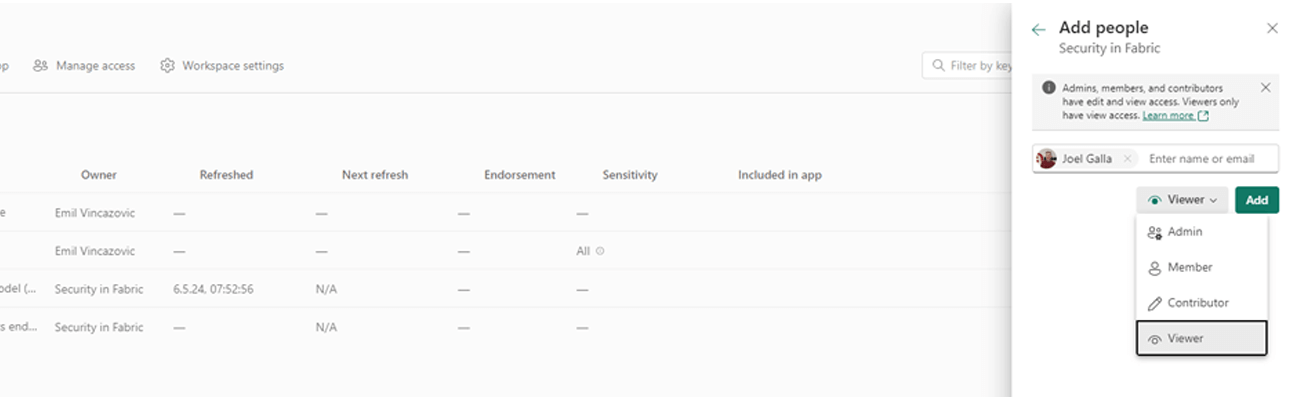 Security in Microsoft Fabric: Item Permissions 2