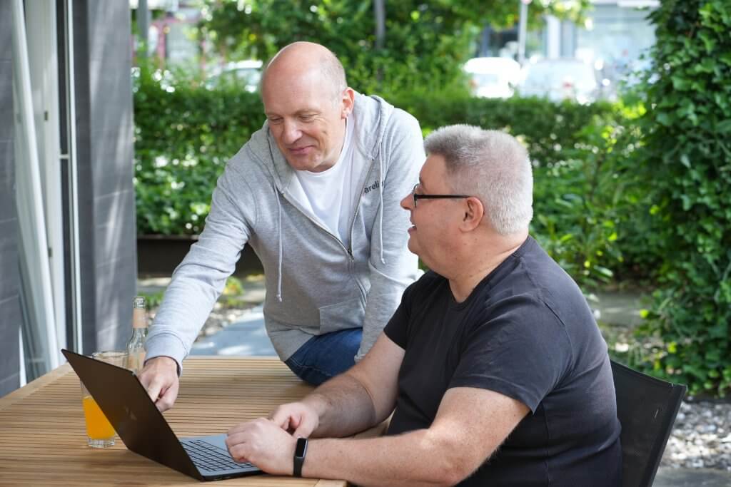 Martin und Torsten arbeiten