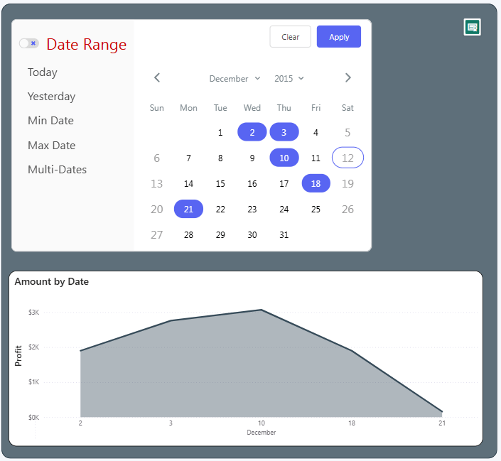 Datumsauswahl mit dem Datepicker